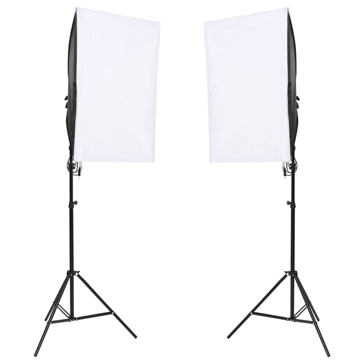 fotostudiesæt med lampesæt og baggrund