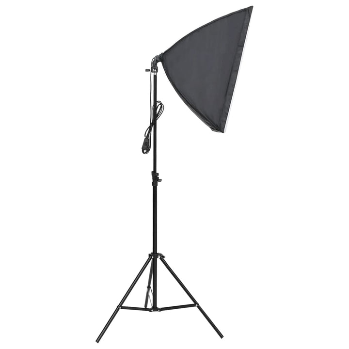 fotostudiesæt med lampesæt og baggrund
