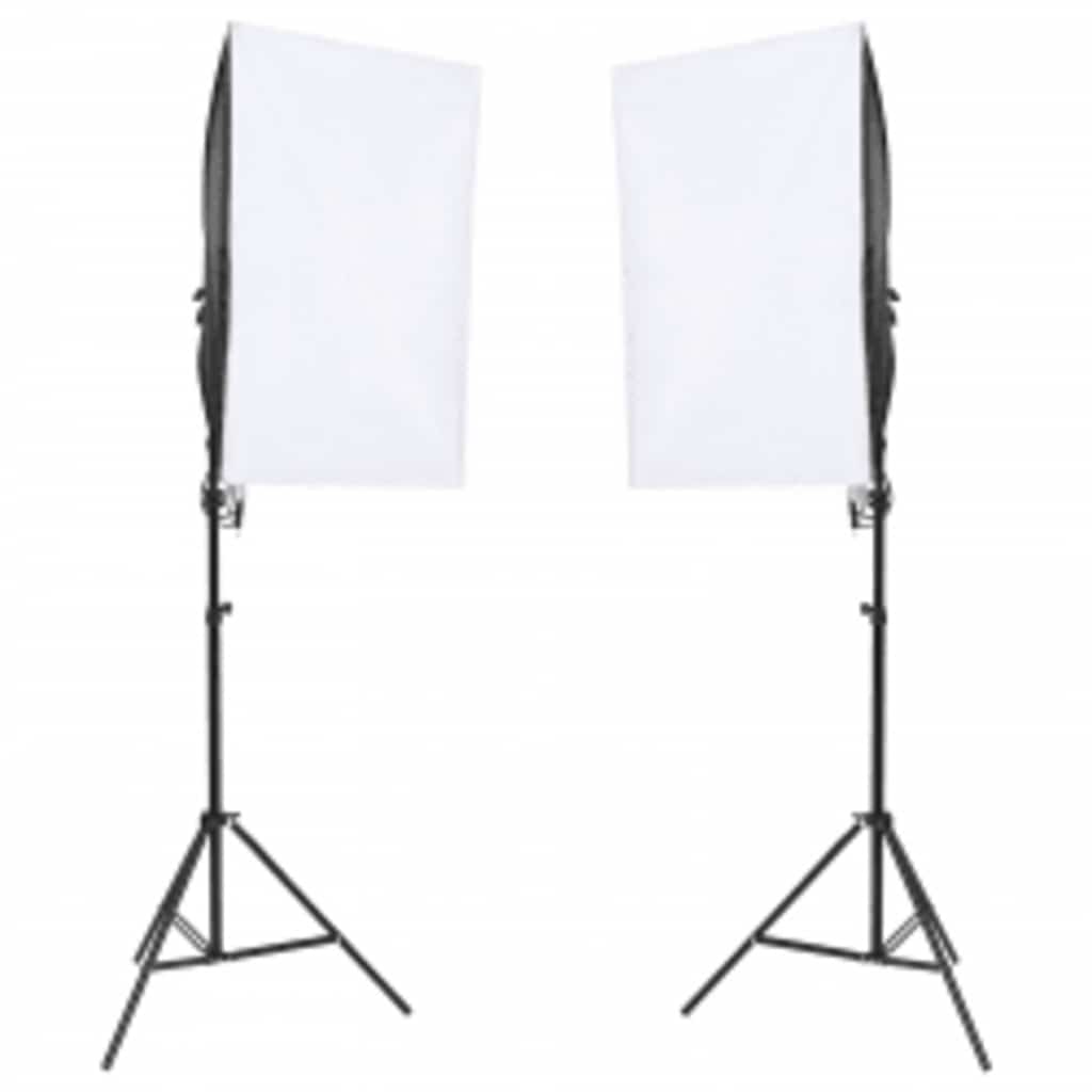 fotostudiesæt med lampesæt og baggrund