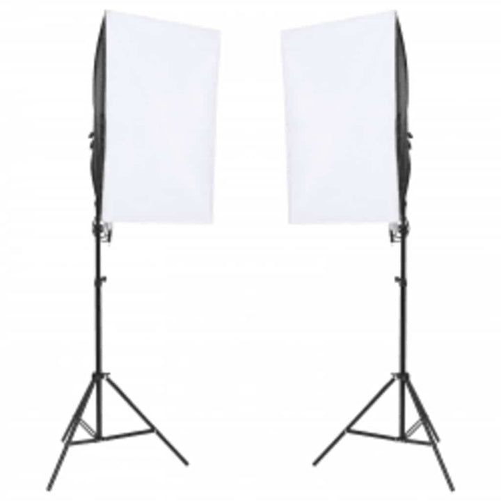 fotostudiesæt med lampesæt og baggrund