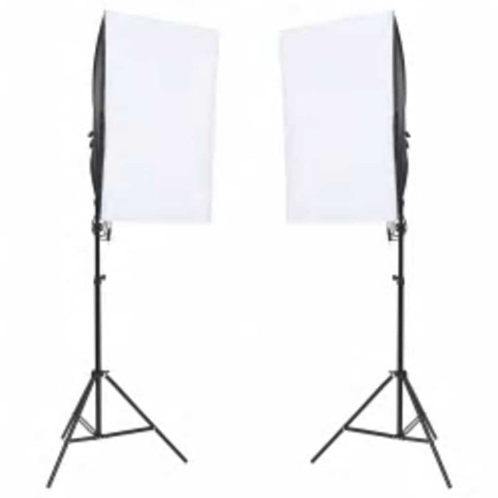 fotostudiesæt med lampesæt + baggrund og reflektor