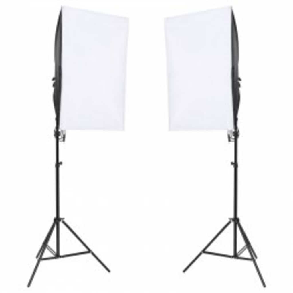 fotostudiesæt med lampesæt og baggrund
