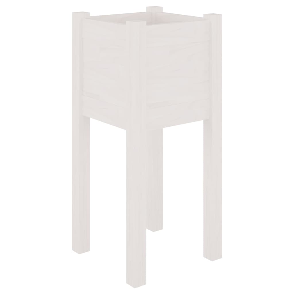 plantekasser 2 stk. 31x31x70 cm massivt fyrretræ hvid