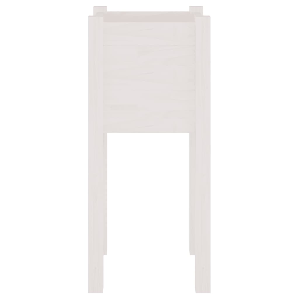 plantekasser 2 stk. 31x31x70 cm massivt fyrretræ hvid