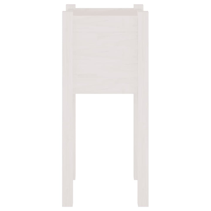 plantekasser 2 stk. 31x31x70 cm massivt fyrretræ hvid