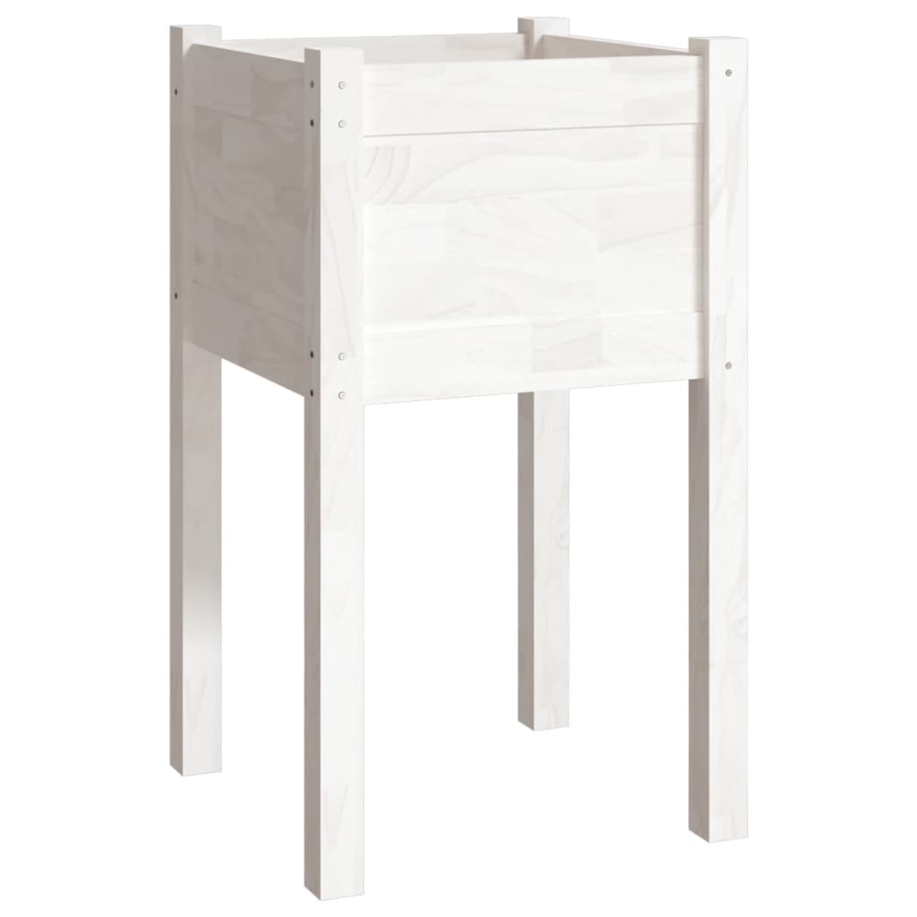 plantekasse 40x40x70 cm massivt fyrretræ hvid