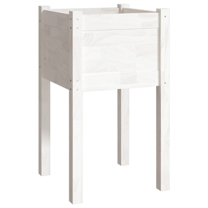 plantekasse 40x40x70 cm massivt fyrretræ hvid