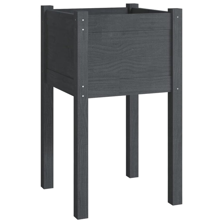 plantekasse 40x40x70 cm massivt fyrretræ grå