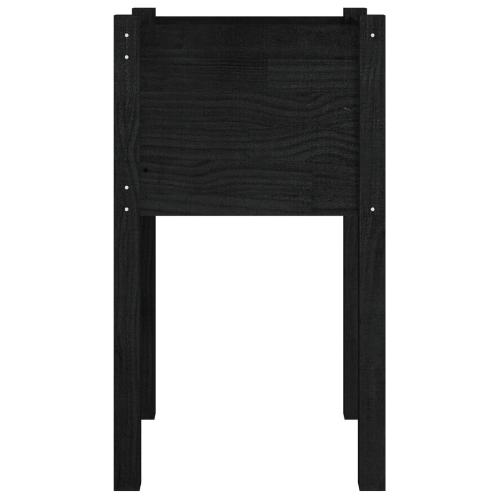plantekasser 2 stk. 40x40x70 cm massivt fyrretræ sort