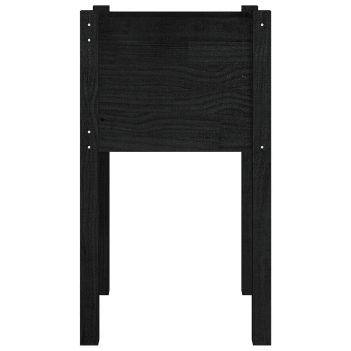 plantekasser 2 stk. 40x40x70 cm massivt fyrretræ sort