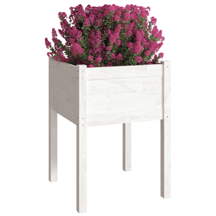 plantekasse 50x50x70 cm massivt fyrretræ hvid