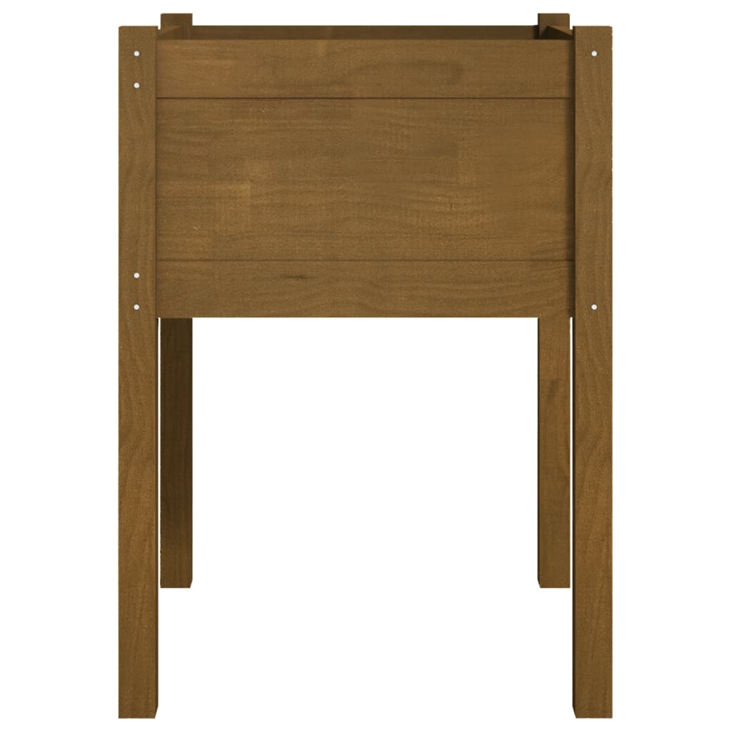 plantekasser 2 stk. 50x50x70 cm massivt fyrretræ gyldenbrun