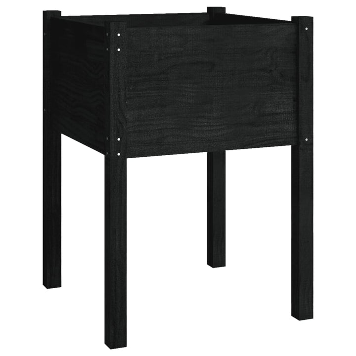 plantekasser 2 stk. 50x50x70 cm massivt fyrretræ sort