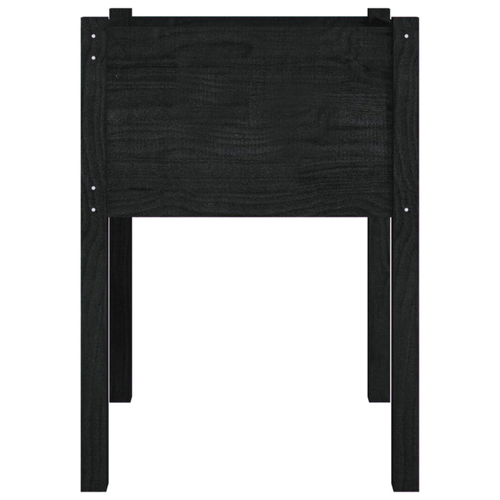 plantekasser 2 stk. 50x50x70 cm massivt fyrretræ sort
