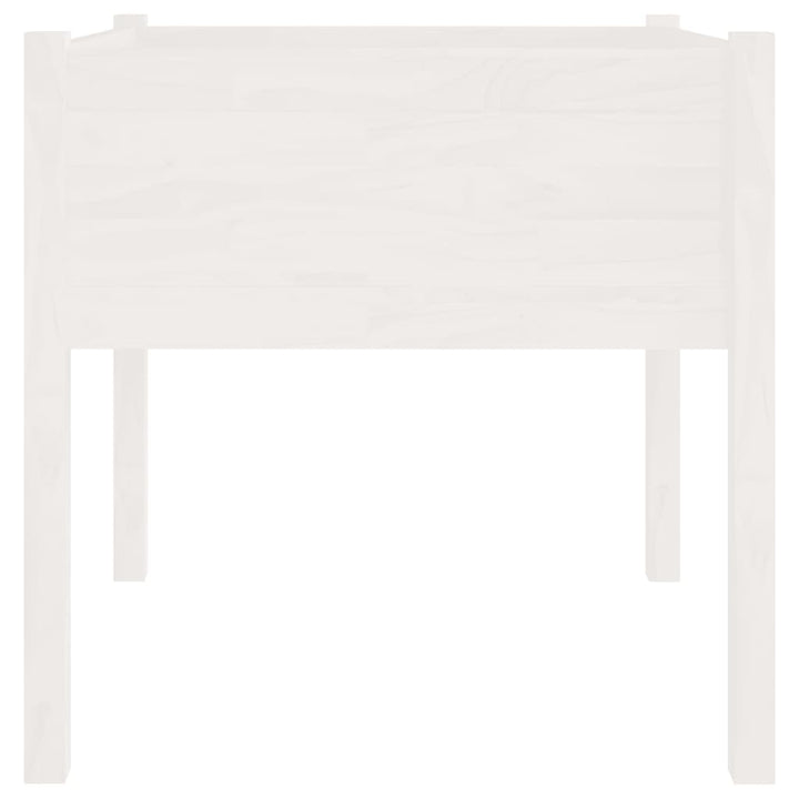 plantekasse 70x70x70 cm massivt fyrretræ hvid