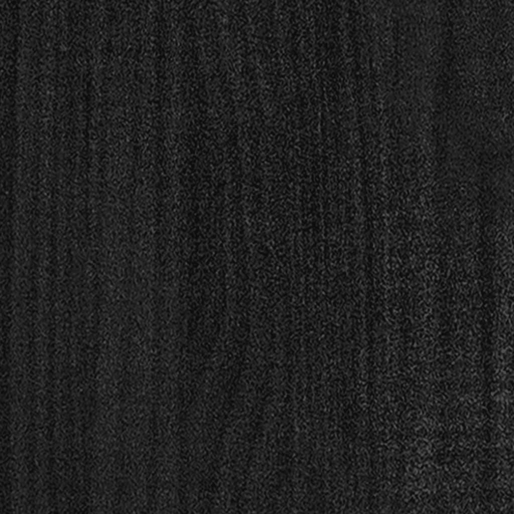 plantekasser 2 stk. 70x70x70 cm massivt fyrretræ sort