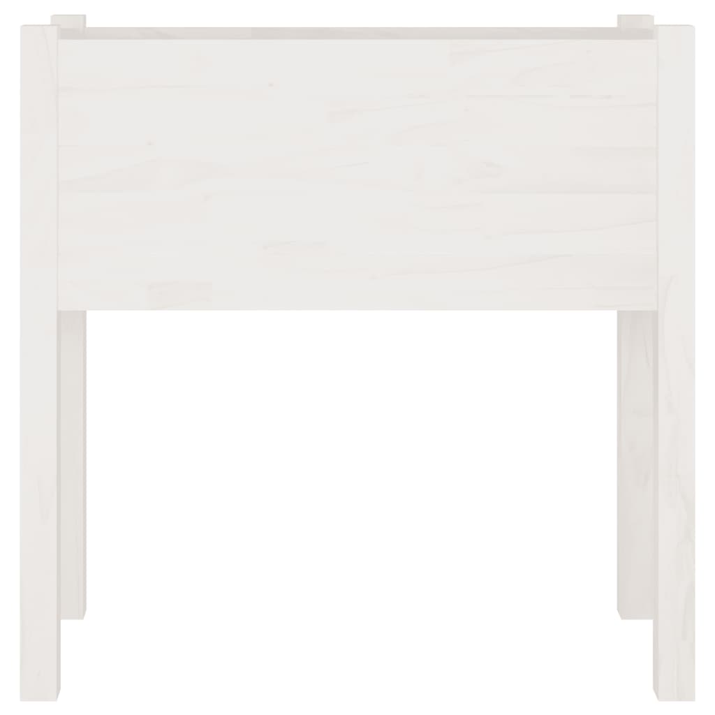 plantekasser 2 stk. 70x31x70 cm massivt fyrretræ hvid