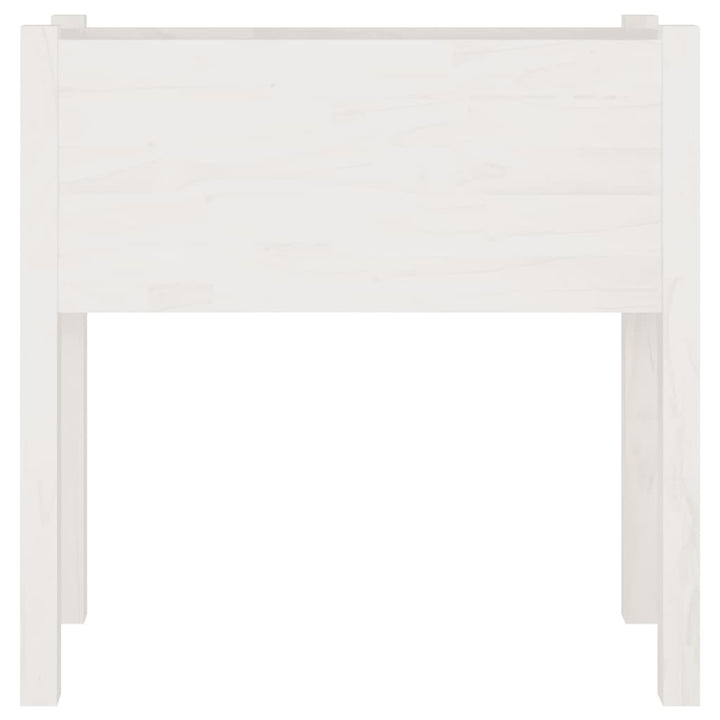 plantekasser 2 stk. 70x31x70 cm massivt fyrretræ hvid