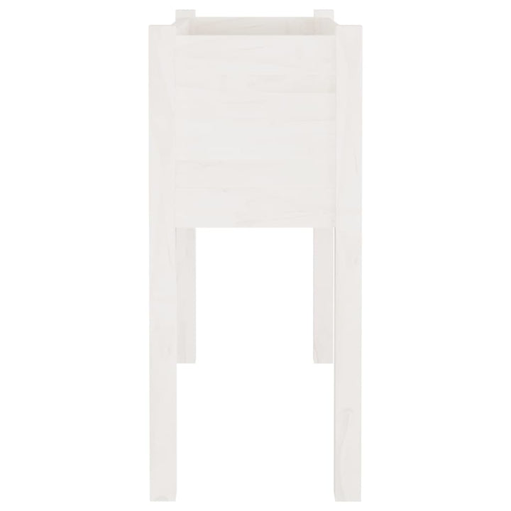 plantekasser 2 stk. 70x31x70 cm massivt fyrretræ hvid