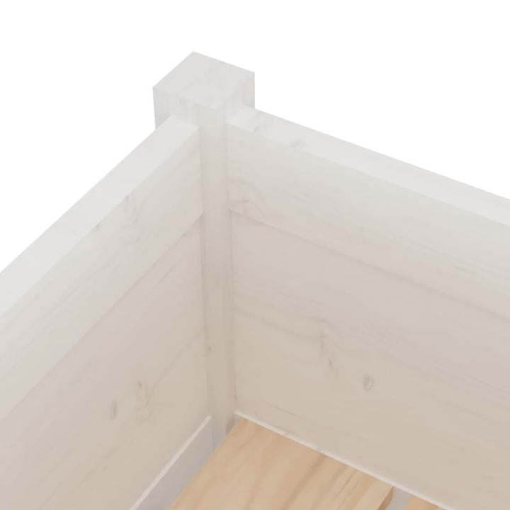 plantekasser 2 stk. 70x31x70 cm massivt fyrretræ hvid