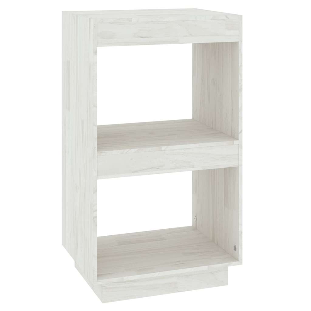 bogreol 40x35x71 cm massivt fyrretræ hvid