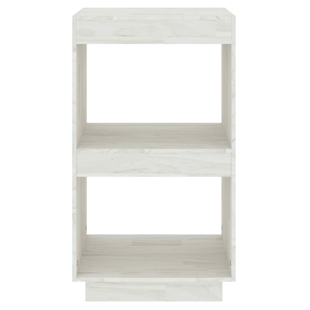 bogreol 40x35x71 cm massivt fyrretræ hvid