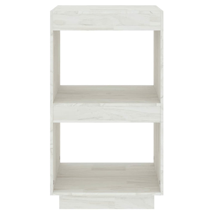 bogreol 40x35x71 cm massivt fyrretræ hvid