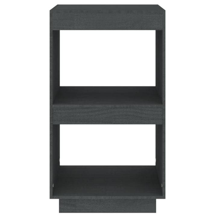 bogreol 40x35x71 cm massivt fyrretræ grå