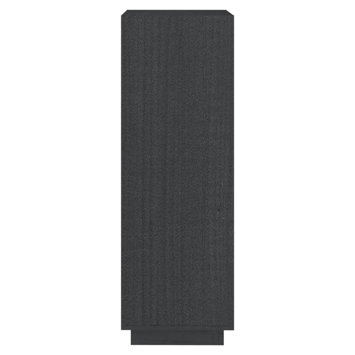 bogreol/rumdeler 40x35x103 cm massivt fyrretræ grå