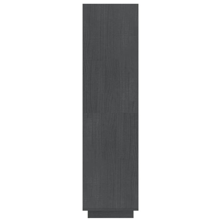 bogreol/rumdeler 40x35x135 cm massivt fyrretræ grå