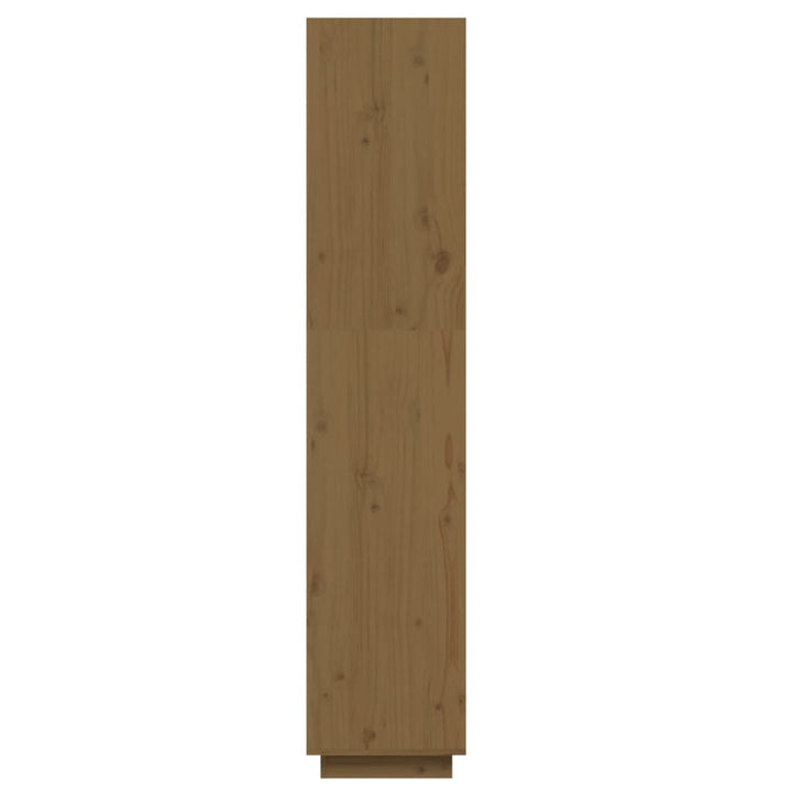 bogreol/rumdeler 40x35x167 cm massivt fyrretræ gyldenbrun