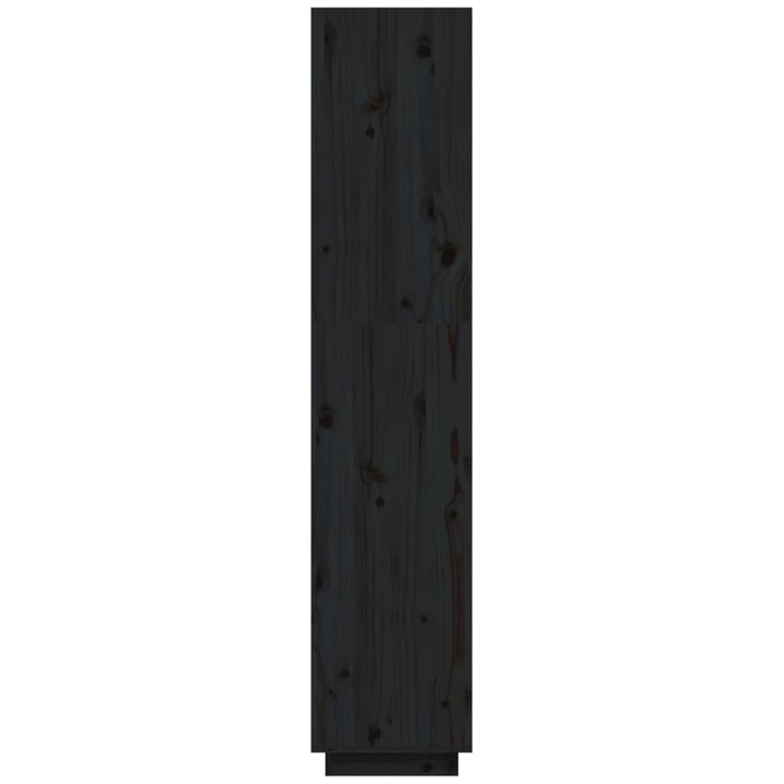 bogreol/rumdeler 40x35x167 cm massivt fyrretræ sort