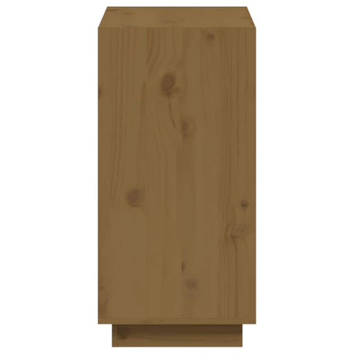 bogreol 60x35x71 cm massivt fyrretræ gyldenbrun