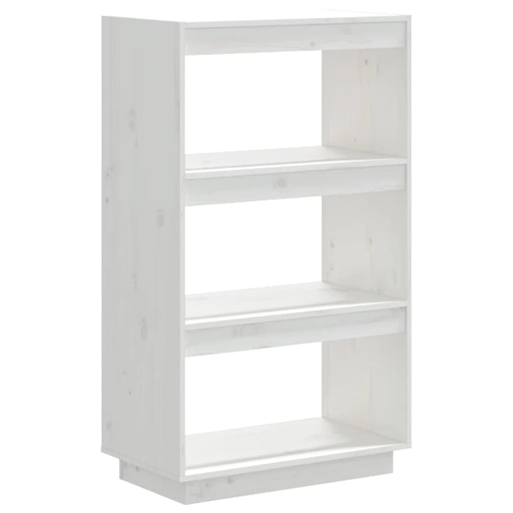 bogreol/rumdeler 60x35x103 cm massivt fyrretræ hvid