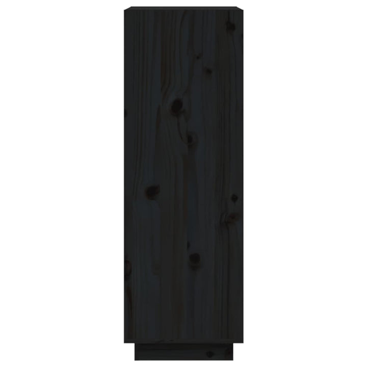 bogreol/rumdeler 60x35x103 cm massivt fyrretræ sort