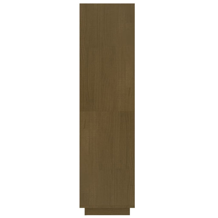 bogreol/rumdeler 60x35x135 cm massivt fyrretræ gyldenbrun