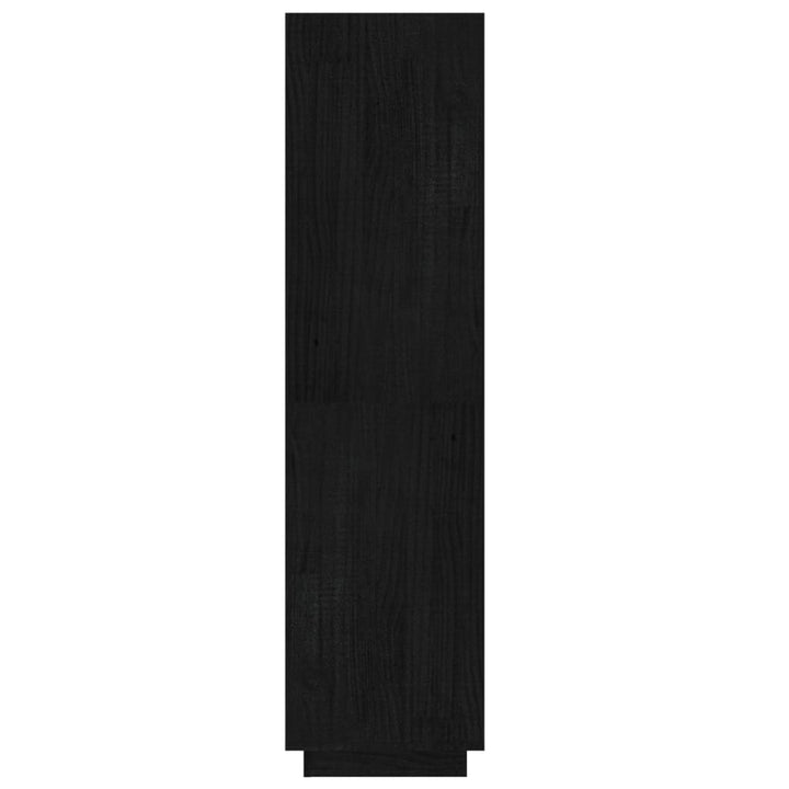 bogreol/rumdeler 60x35x135 cm massivt fyrretræ sort
