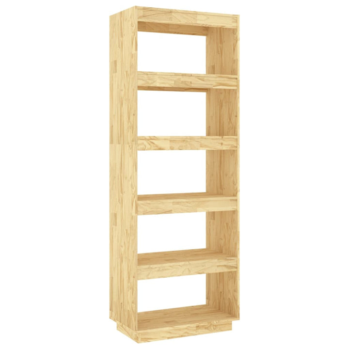 bogreol/rumdeler 60x35x167 cm massivt fyrretræ