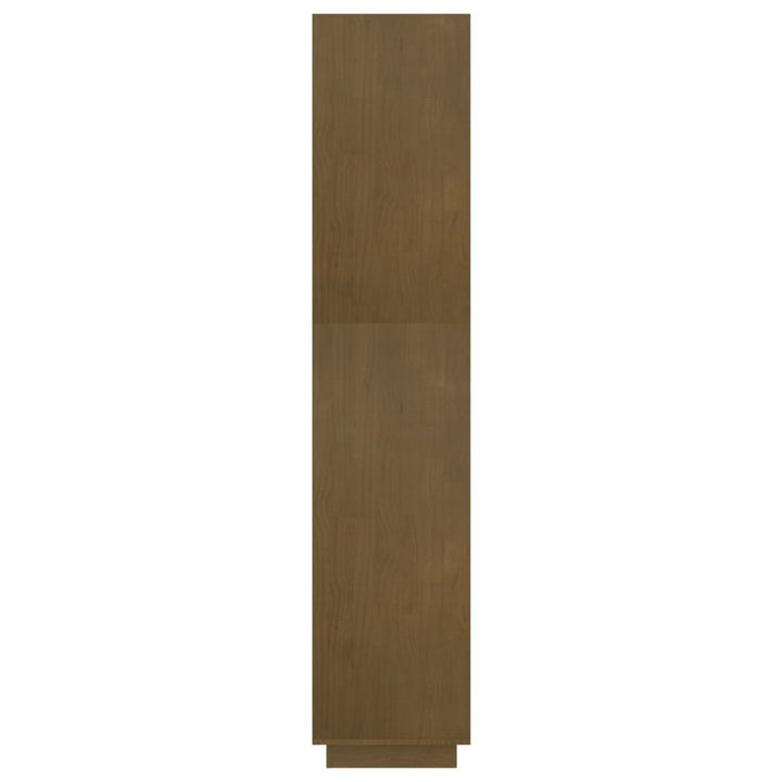 bogreol/rumdeler 60x35x167 cm massivt fyrretræ gyldenbrun