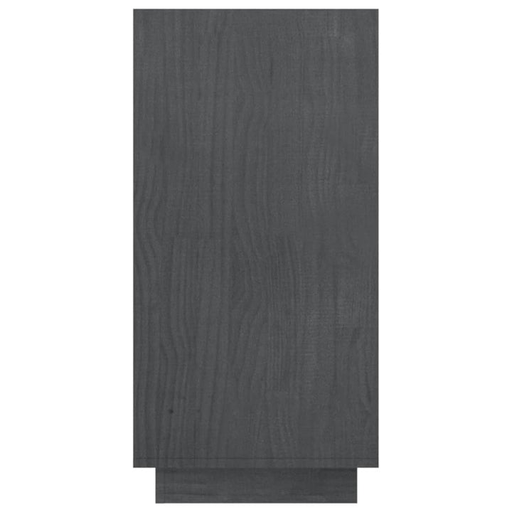bogreol 80x35x71 cm massivt fyrretræ grå