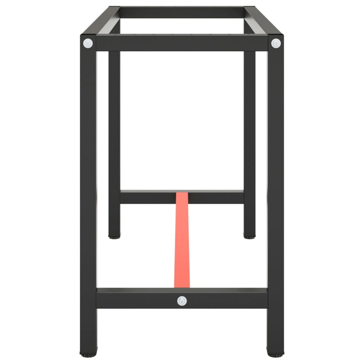 stel til arbejdsbænk 110x50x79 cm metal mat sort og mat rød