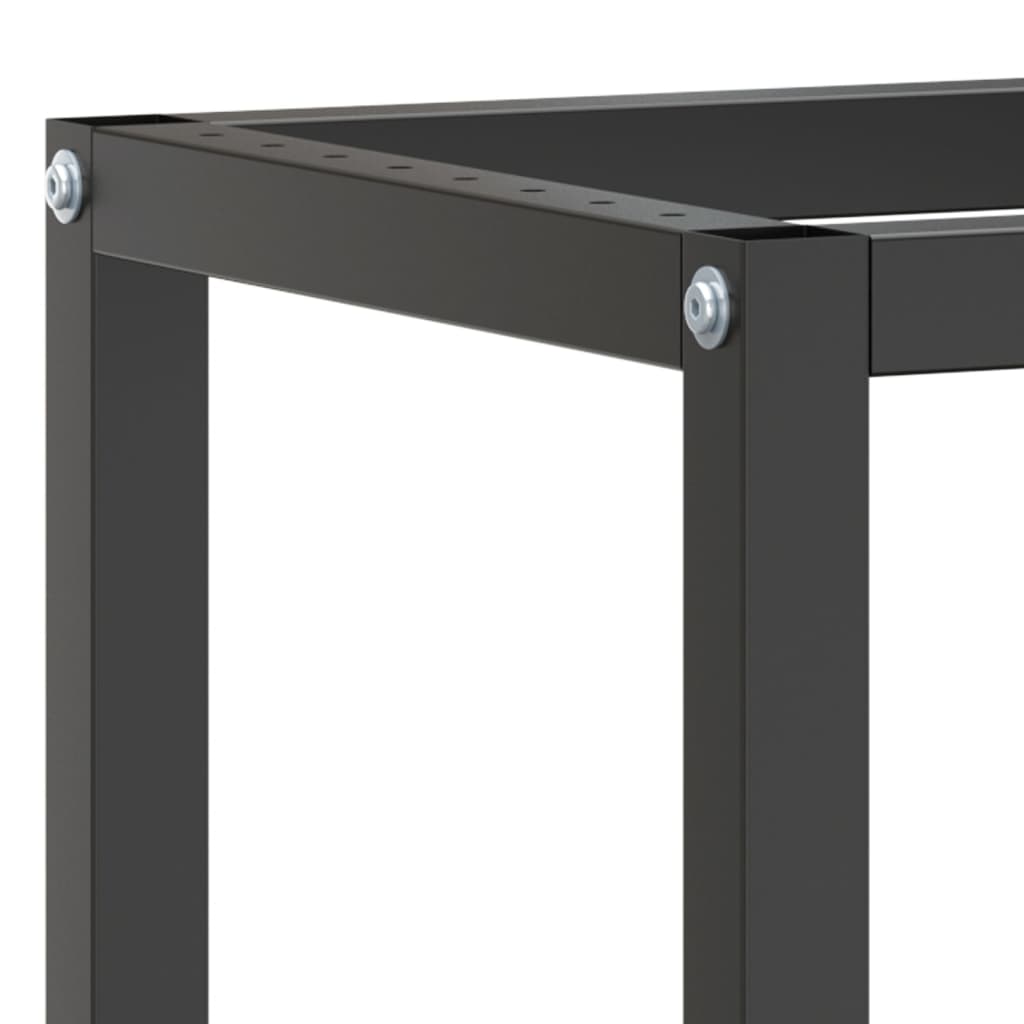 stel til arbejdsbænk 110x50x79 cm metal mat sort og mat rød