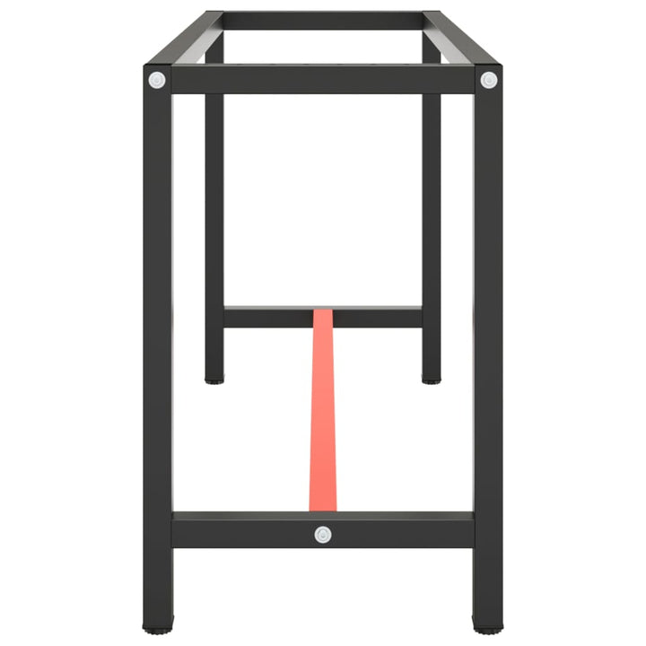 stel til arbejdsbænk 140x50x79 cm metal mat sort og mat rød