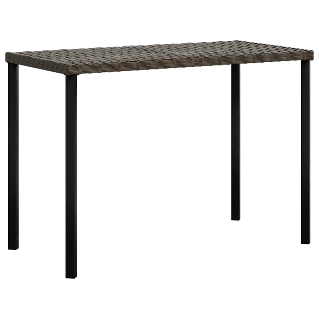 sofasæt med hynder 5 dele L-facon polyrattan brun