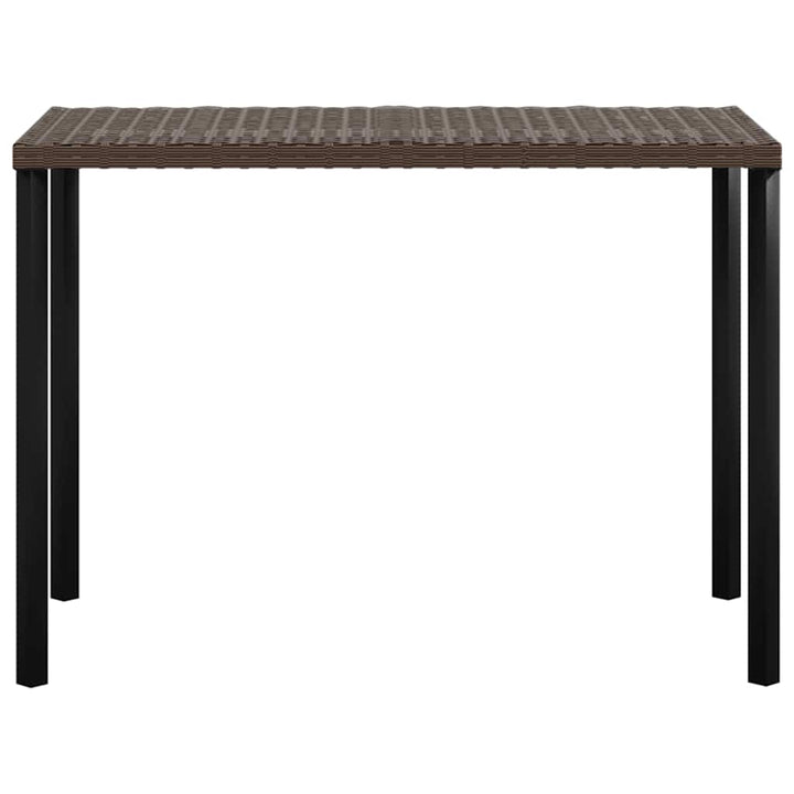 sofasæt med hynder 5 dele L-facon polyrattan brun