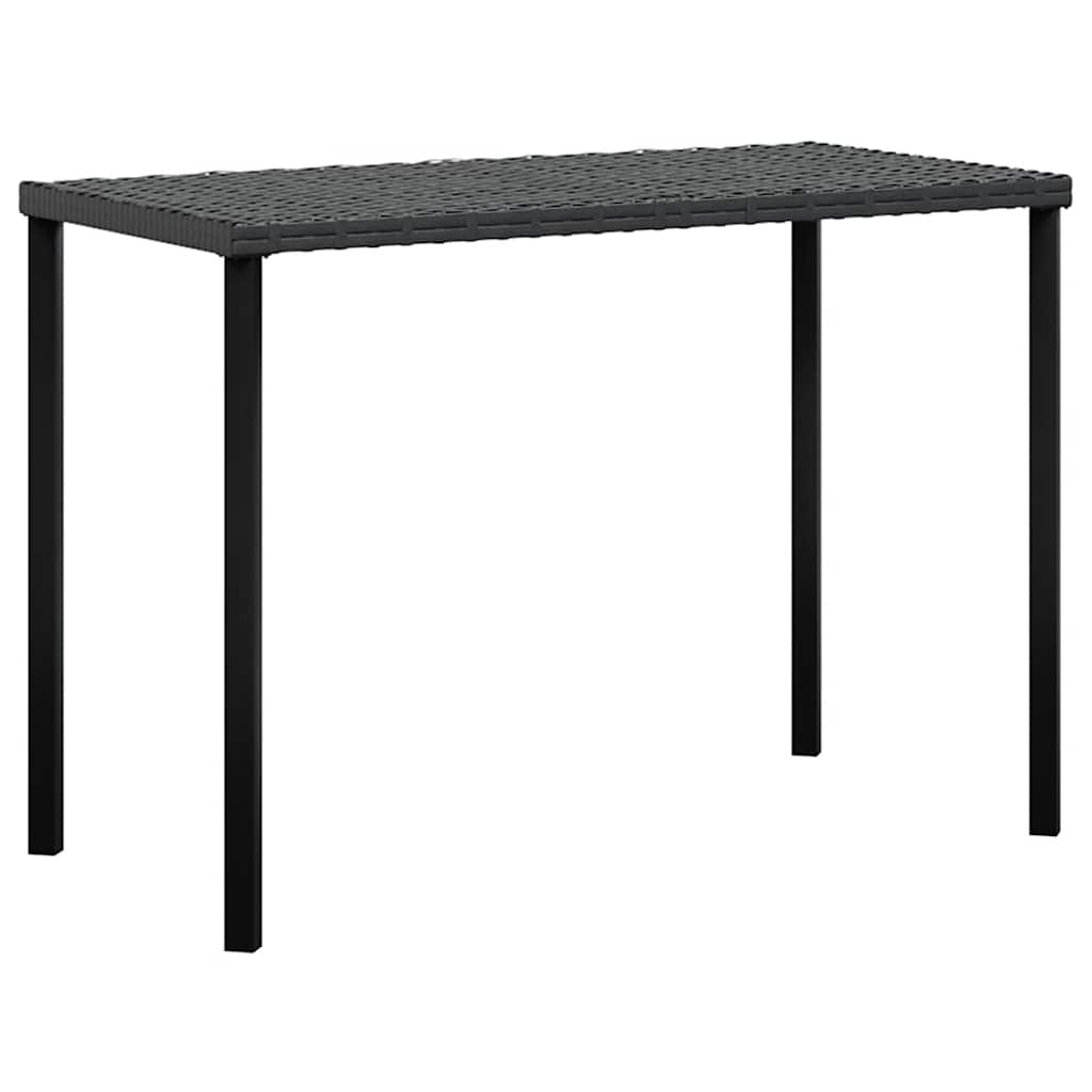 sofasæt med hynder 5 dele L-facon polyrattan sort