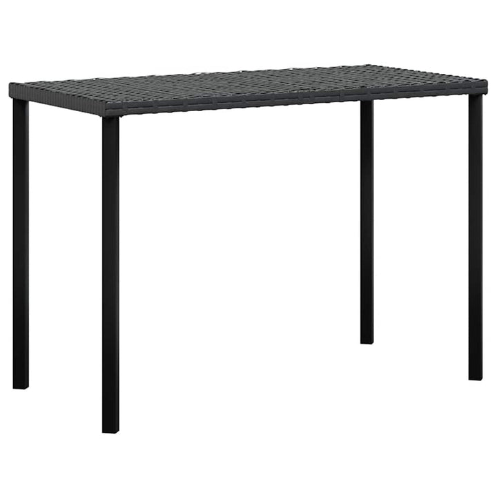 sofasæt med hynder 5 dele L-facon polyrattan sort