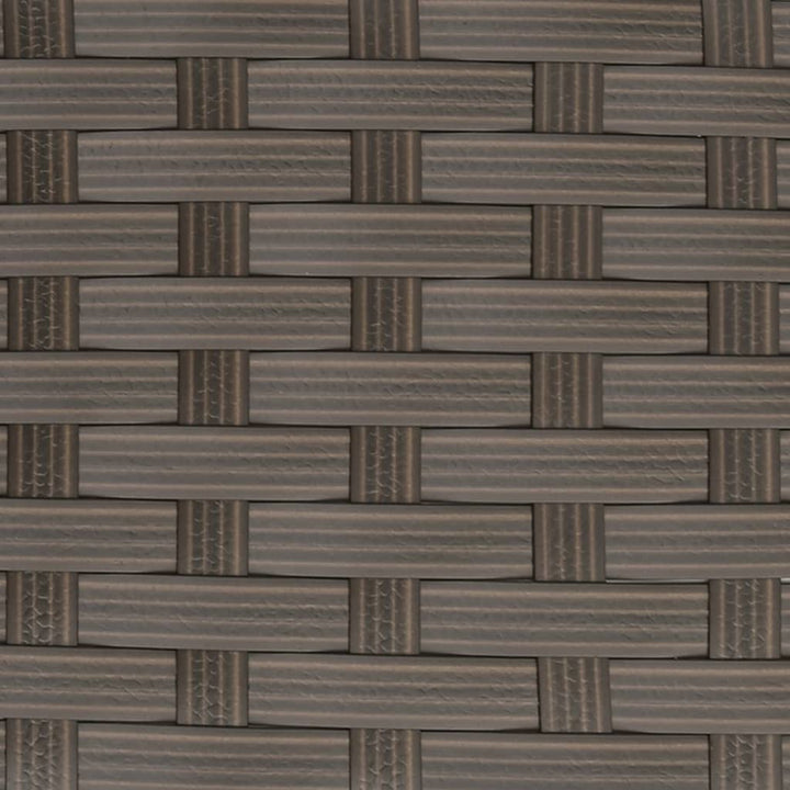 L-formet sofa med hynder polyrattan brun