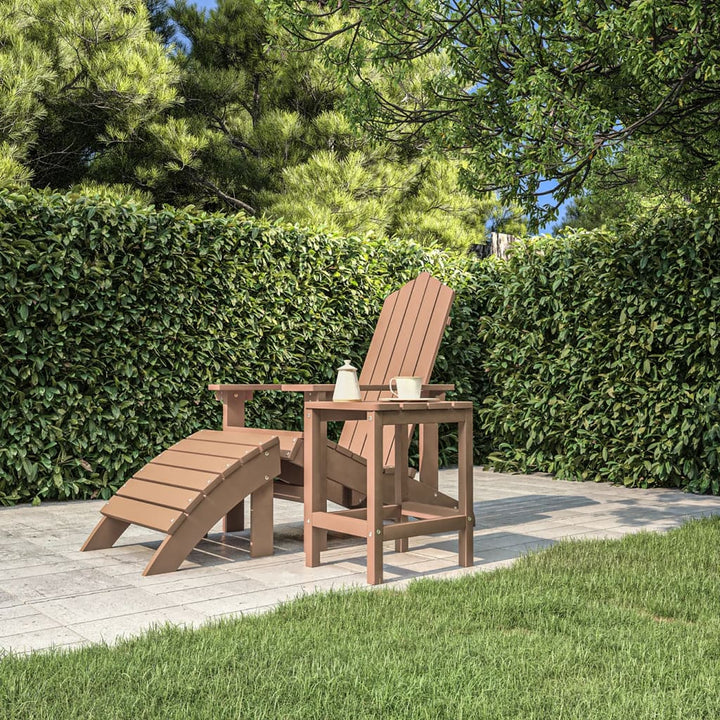 Adirondack-havebord 38x38x46 HDPE brun