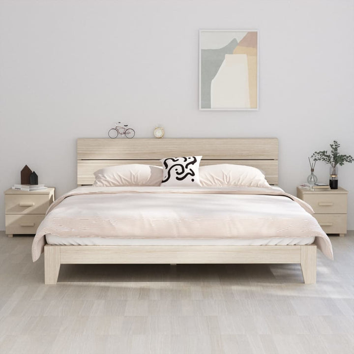 sengeskab HAMAR 2 stk. 40x35x44,5 cm fyrretræ honningfarvet